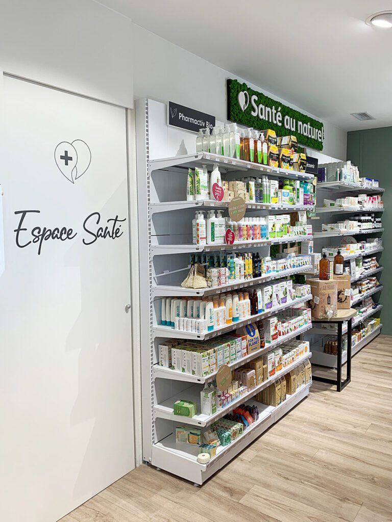 Espace santé / cabine de confidentialité pharmacie agencement Proexpace