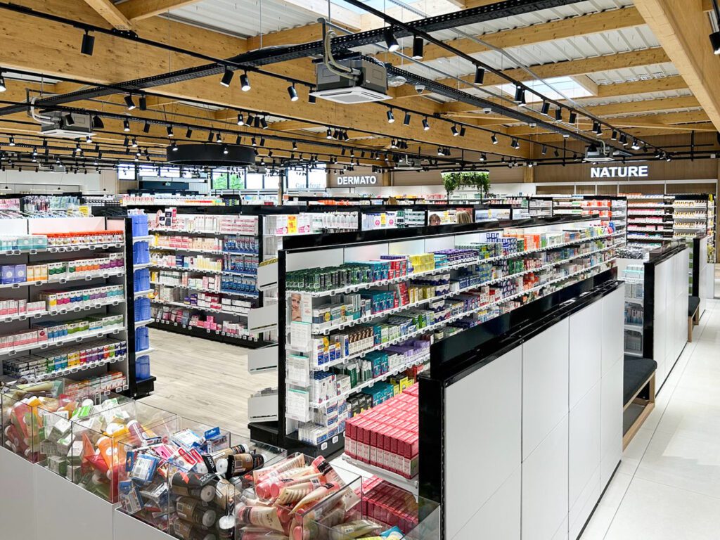 Vue globale agencement pharmacie