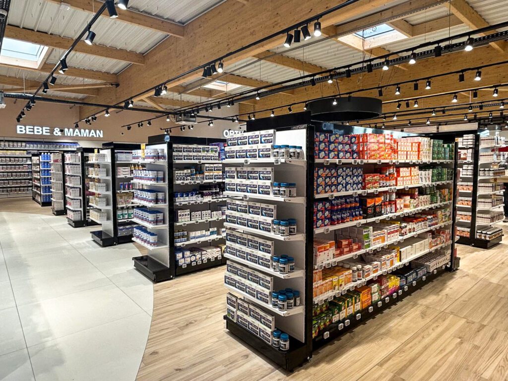 Gondole mobilier pharmacie - Agencement Proexpace