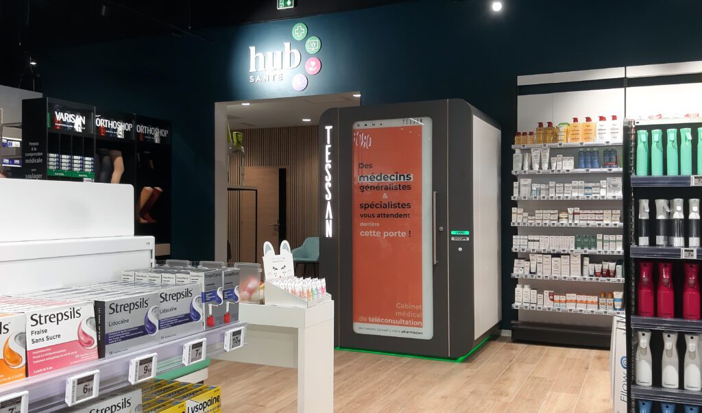 Cabine Tessan - Hub santé pharmacie Elsie - Proexpace expert en agencement