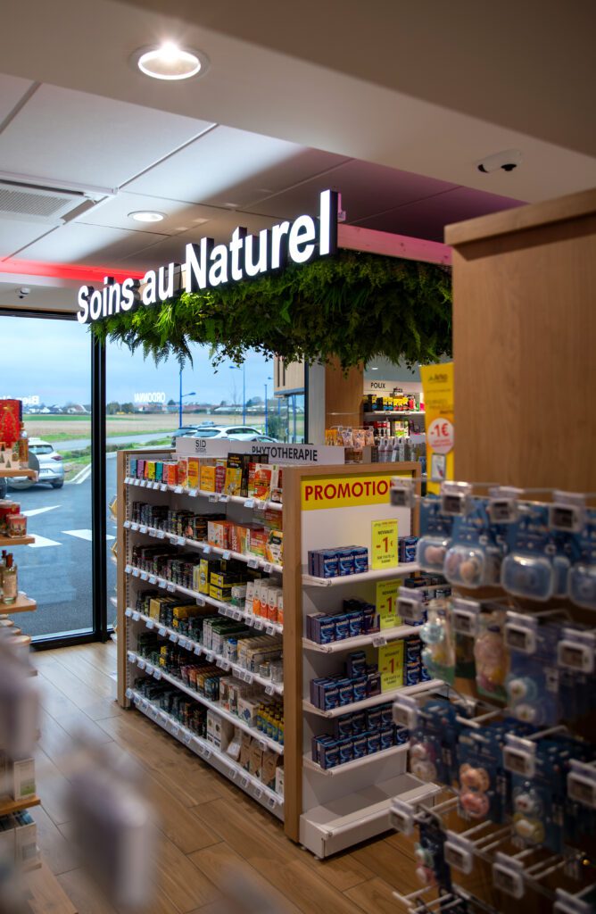 Agrandissement pharmacie 4 vents Drocourt - expert agencement Proexpace