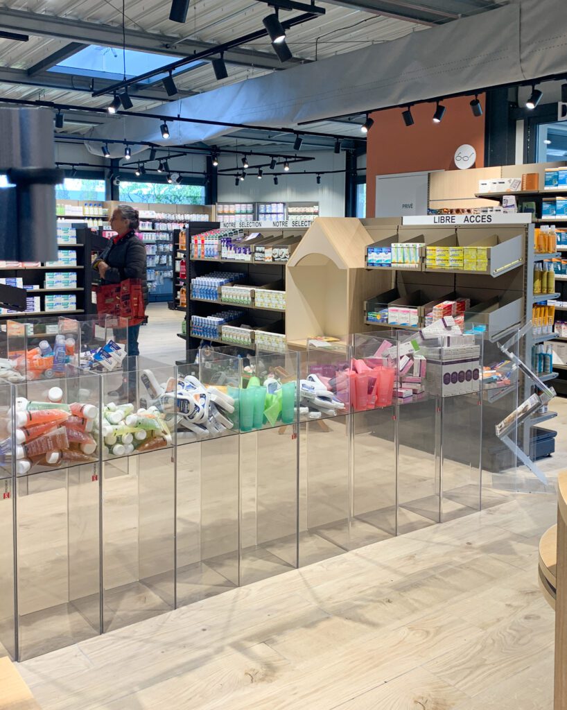 Gestion flux client par Plexibox - Proexpace agenceur spécialisé pharmacies