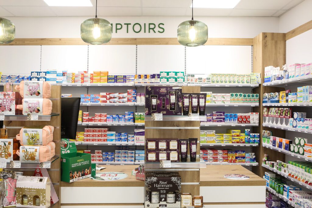 Comptoirs et cross marketing - Agencement pharmacie
