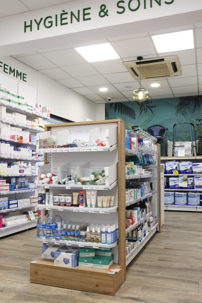 Tête de gondole - Mobilier gondole pharmacie